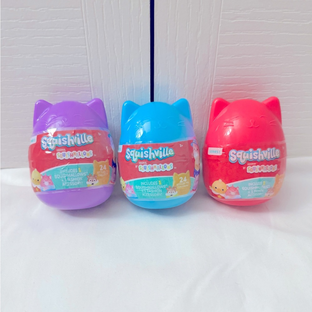 (3 pk) Squishville Squishmallows Series 1 Mystery Capsules - 3 Pack